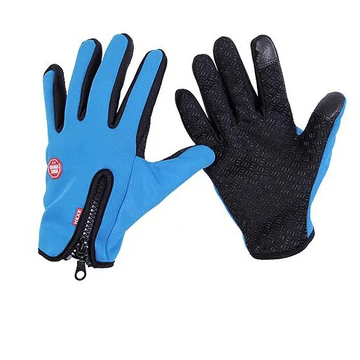 Перчатки с сенсорным экраном ветрозащитные перчатки мужские женские перчатки для верховой езды армейские перчатки велосипедные перчатки Luva Зимние Перчатки для фитнеса - Цвет: Blue