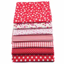 Красный 50*50 см 7/лот простой хлопок ткань Telas Лоскутное Тильда жир четверть пряди ткань для Diy шитье детское постельное белье лист Tissus