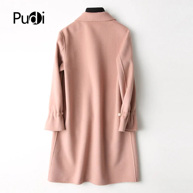 Col Fox A38517 Pudi Chaud De Fourrure Laine Hiver Pardessus D'hiver pink Réel Femmes Beige Veste Automne Manteau 2018 pdxxwz18