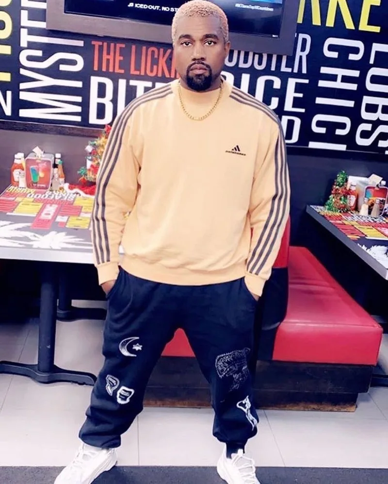 2019 جديد كاني ويست السراويل عالية الجودة الشارع الشهير الهيب هوب رجل ركض السراويل كاني ويست Sweatpants الموسم 5 السراويل الترنك الرجال