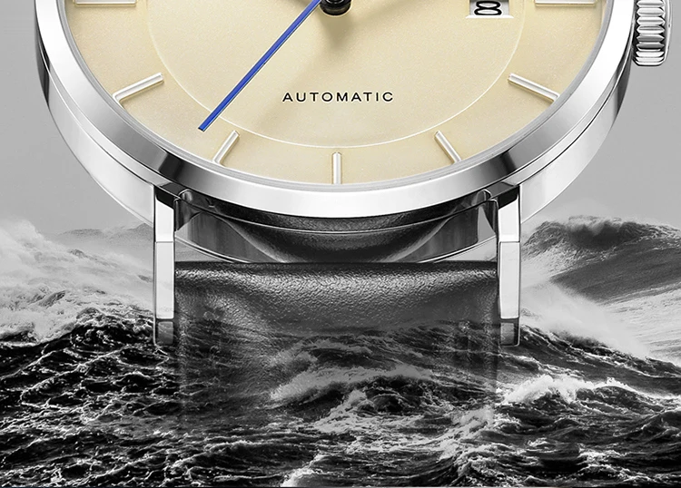 Роскошные деловые часы тритий светящийся календарь miyota 9015 Мужские автоматические механические сапфировые водонепроницаемые часы из нержавеющей стали