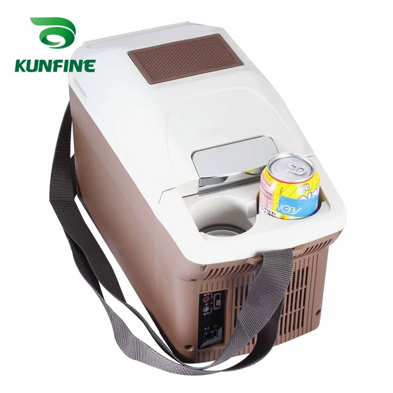KUNFINE 12V DC автомобильный холодильник 9L Многофункциональный холодильник автомобильный переносной холодильник морозильник охладитель Коричневый низкая энергия 28W