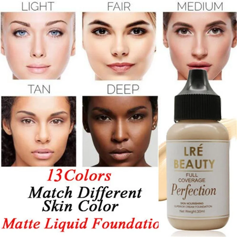 

1 Pcs 30ml Soft Matte Light Cream Long Lasting Liquid Face Foundation Makeup Coverage Foundation Natural Oil Control Maquiagem