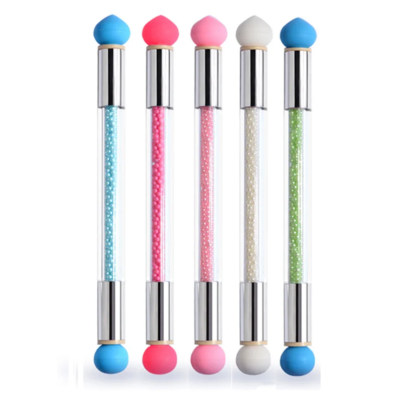 

Silicone Gradient Blooming Nail Brush Pen DIY Colorful Rhinestones Shading Drawing Painting Pen Manicure Nail Tools YW92921