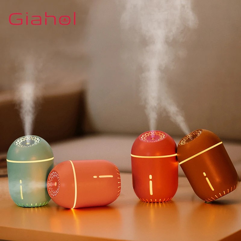 

Mini 350ml Prtable Fat Cup Air Humidifier With LED Night Light USB Mute Fogger Air Freshener For Car Home Office Humidifier