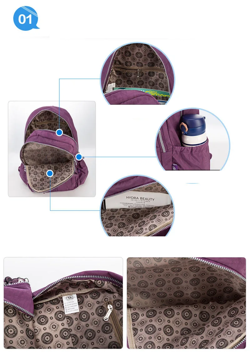 Tegaote модные брендовые женские рюкзак нейлон большая емкость школьные сумки для девочек конструктор ноутбук рюкзаки