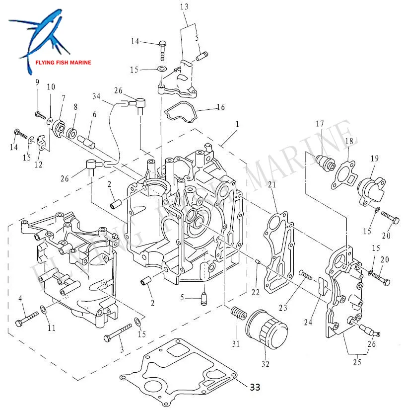 Моторная лодка F15-07010018 выхлопной внешней Прокладка крышки для Parsun HDX 4-ход F15 F9.9 F13.5 подвесным двигателем