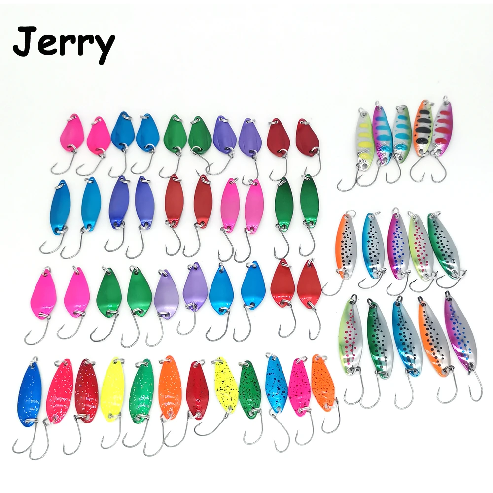 Jerry Freshwater Fishing Lure Set Area Trout Spoon Lure Kit Assortment