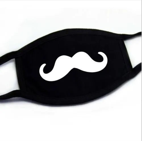 

Moustache Unisex Cartoon Funny Teeth Letter Mouth Black Cotton Half Mouth Mask Anti-bacterial Dust Winter Warm Cute Masks