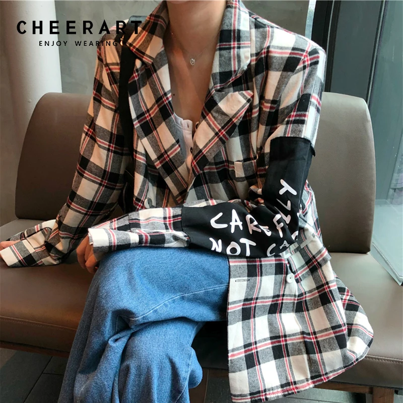 Блейзер Cheerart Женский повседневный блейзер в клетку синего красного белого