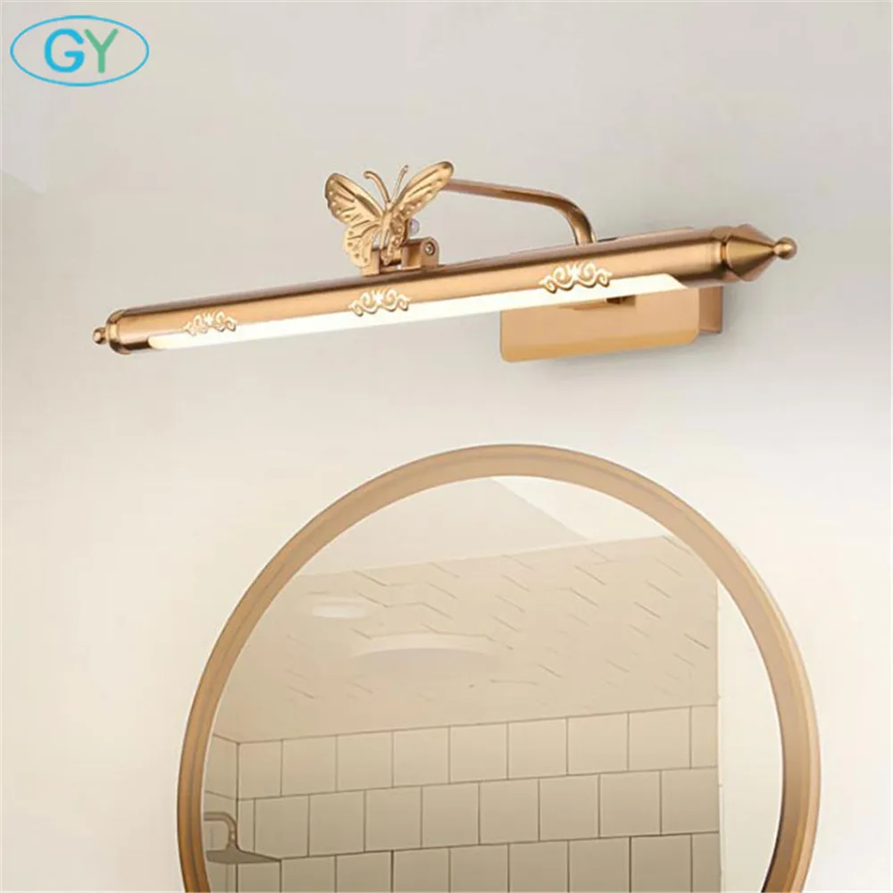 Современный зеркальный светильник, противотуманный, с бабочкой, декоративный светодиодный светильник для ванной комнаты, туалетный столик/туалет/ванная зеркальная лампа apliques de pared