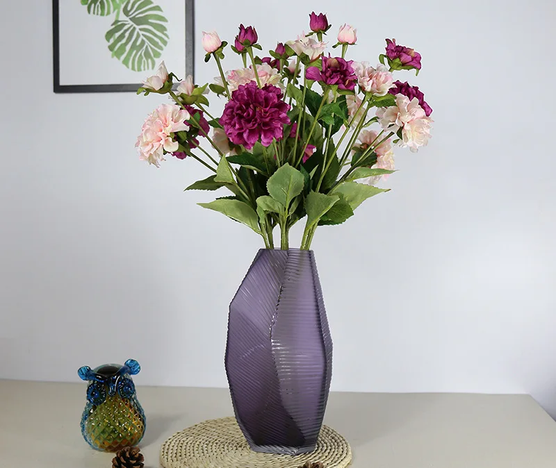 Flone 3 Heads Artificial Paeonia Flower Branch Simulation Silk Flowers Hydrangea Fake Flower Bouquet Home Party Decor Floral (10)