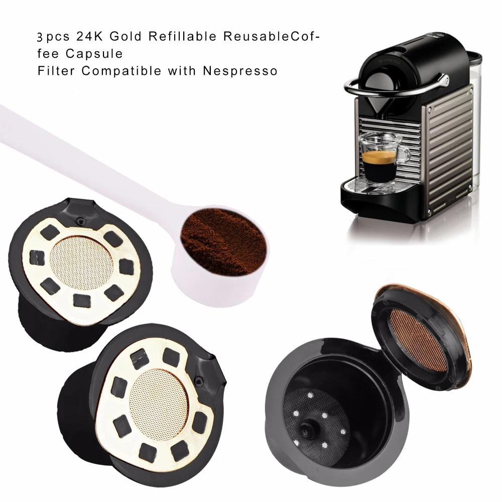 ICafilas многоразовые кофейные капсулы Nespresso с пластиковым фильтром Pod подарок на день рождения 20 мл фильтры кухня столовая Бар