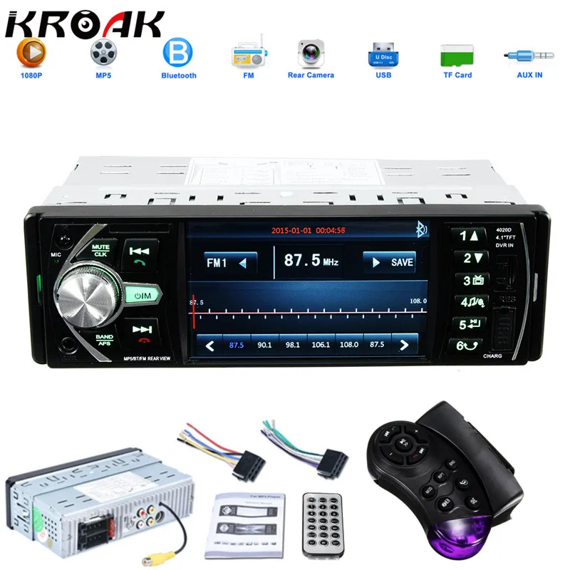 

4.1 inch TFT HD Screen Car Radio Mp5 Bluetooth Player Car Audio Support USB/TF/AUX FM Car MP5 1 Din In Dash