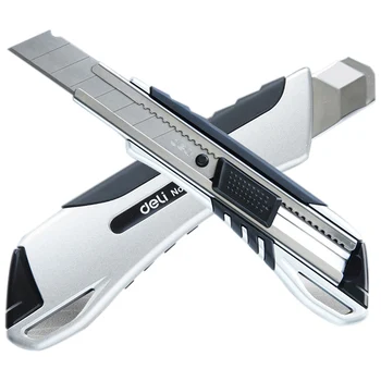 

High Quality Zinc Alloy Large Size Utility Knife Auto-lock Paper Cutter Razor Blades Knife School and Office Stationery Tools