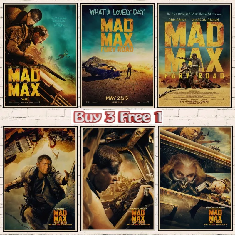 Vintage Poster Mad Max Fury Road Tom Hardy Charlize Theron Movie Poster Poster Retro Kraft Paper Sticker Retro Poster A1 Wall Stickers Aliexpress Theron followed this with appearances as a hitwoman in 2 days in the valley. vintage poster mad max fury road tom hardy charlize theron movie poster poster retro kraft paper sticker retro poster a1