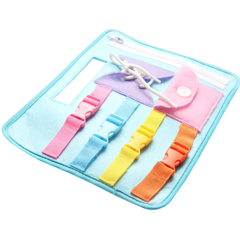 Baby Early Education Toys Learning Wearing Clothes Zipping Buckle Baby Learning Board YJS Dropship