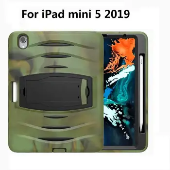 

Shockproof Tablet Coque For iPad mini 5 2019 Case Silicone PC Pencil Holder Kids Case For iPad mini 5 2019 Case Heavy Duty Cover