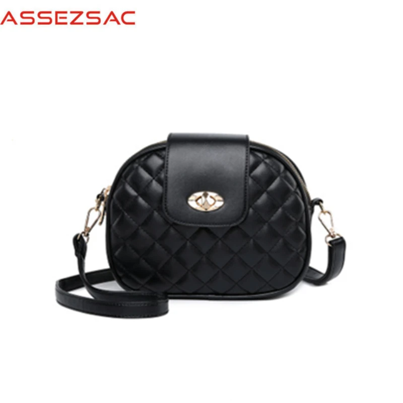 

Assez sac Women messenger bags fashion classic solid color square bags female PU leather three layer mini shoulder bags CD5017/j