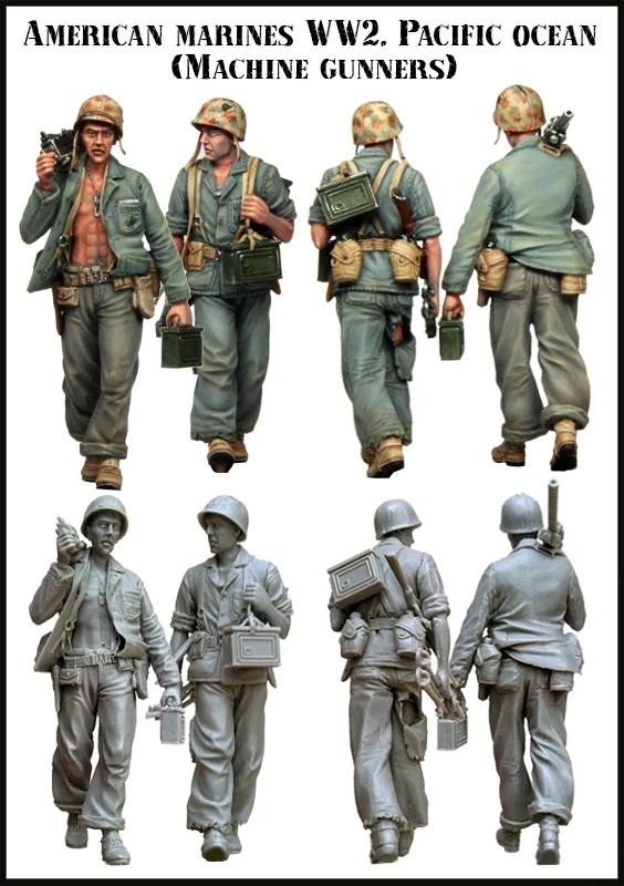 135 scale resin model kit resin figure model soldier American Marines