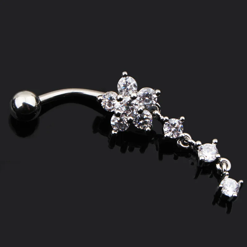 Utimtree 316 Surgical Steel Navel Belly Button Rings Zircon Piercing Navels For Women Crystal Utimtree 316 Surgical Steel Navel Belly Button Rings Zircon Piercing Navels For Women Crystal