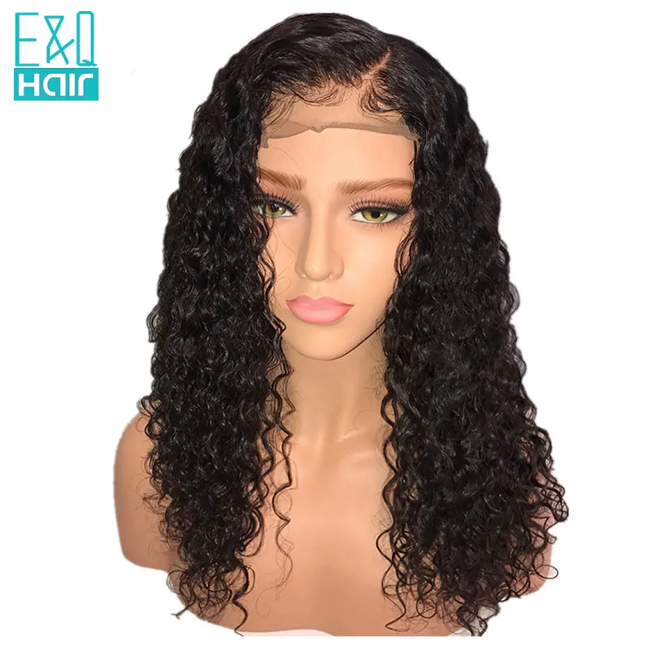 

Water Wave Lace Front Human Hair Wigs For Black Women Pre Plucked With Baby Hair Brazilian Remy Hair Wig Bleached Knots 13X4