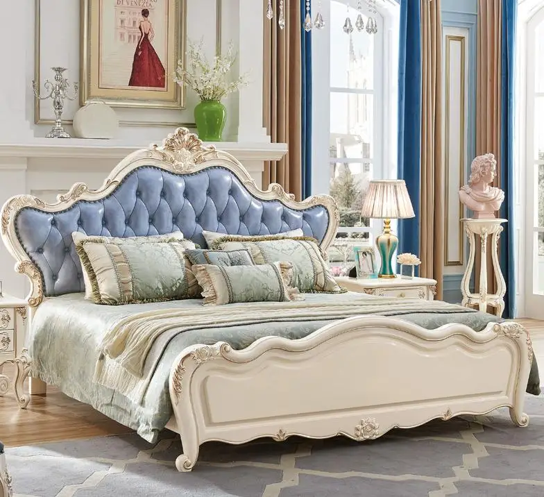 European style Foshan high quality antique royal european style bed furniture