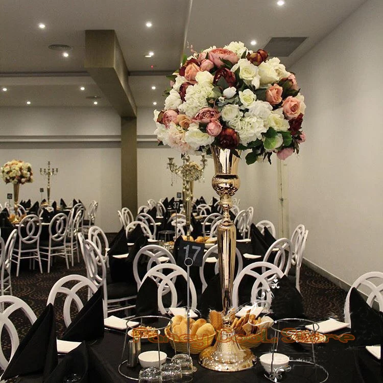 

Gold or Silver Wedding flower vase Table Centerpiece 98cm Tall Wedding Decoration 10pcs/lot