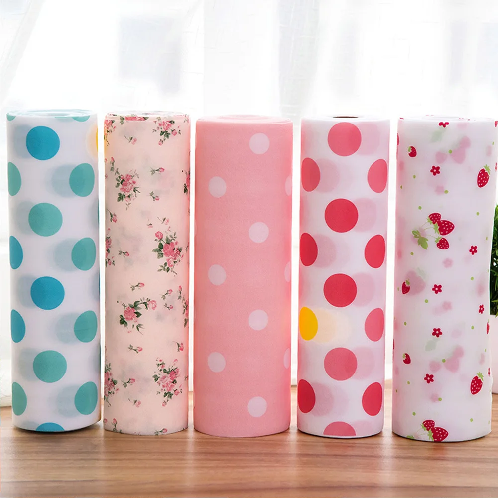 30*500CM Kitchen Drawer Paper Polka Dot Floral Strawberry Print Waterproof Oilproof Non-Adhesive Wardrobe DIY Cabinet Dining Pads Mats