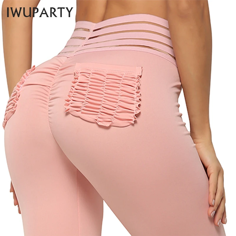 Fashion Butt Lift Pockets Fitness Sport Leggings Women Yoga Pants Compression High Waist Running Le