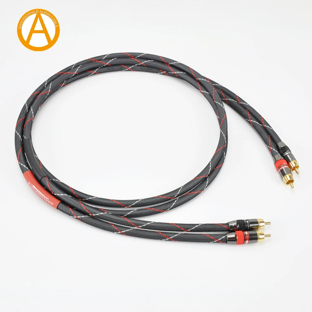 

ANAUDIOPHILE RC09 RCA Cable HIFI 4N OFC RCA Audio Interconnect Cable Male To Male Phono Self-Locking RCA Plug,Good Sounding