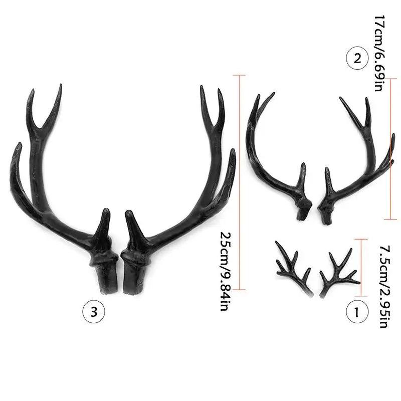 Hot Simulation Black Antler Headdress DIY Accessories Material Headband Cute Christmas Decoration Photo Photography Props