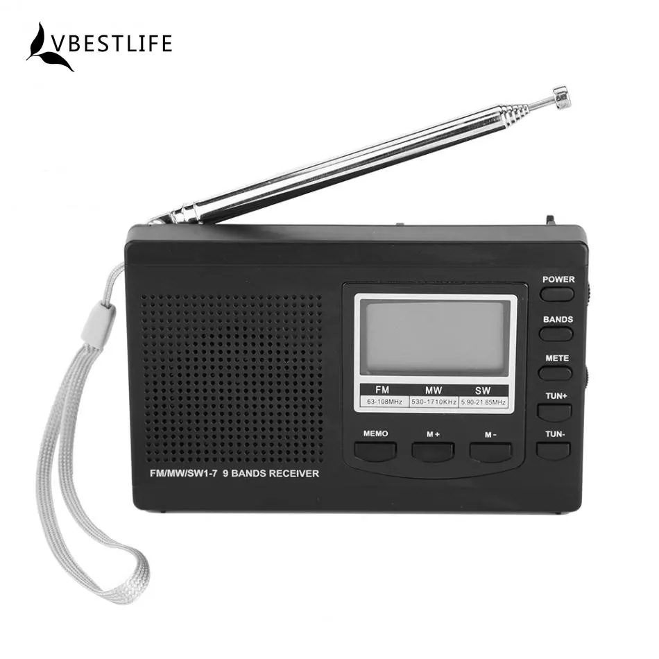 

Multifunction FM Radio Portable Mini Radios FM/MW/SW Receiver With Digital Screen Display Alarm Clock FM Stereo Radio Receiver