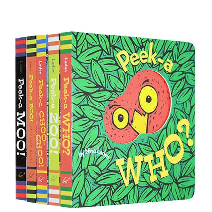 

Early Educationall Baby English Picture books Peek a Who Children Funny hide-and-seek game Board Books mkd2