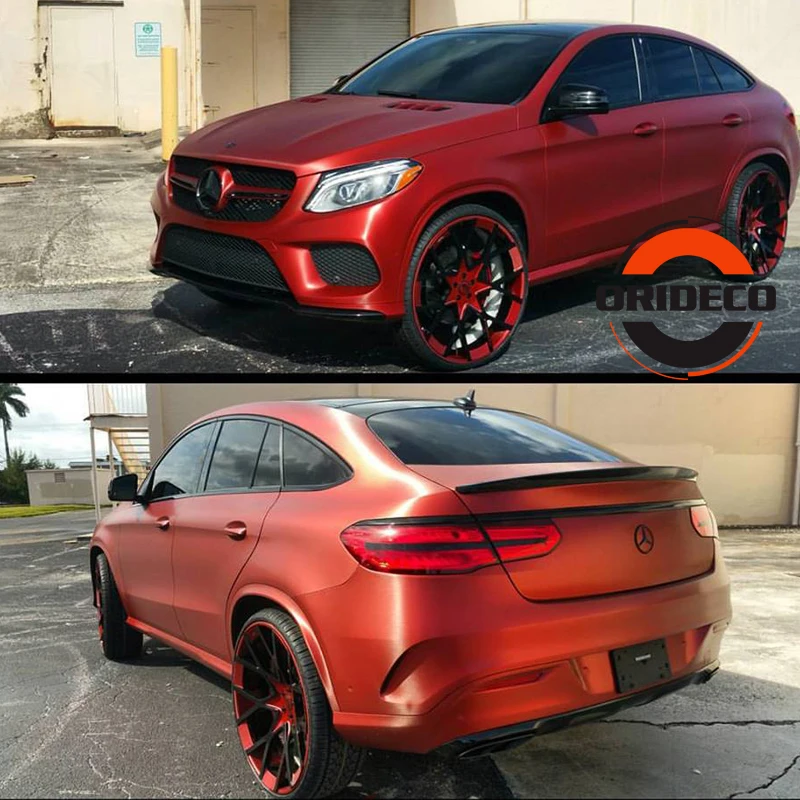 red brushed metallic chrome vinyl film 2