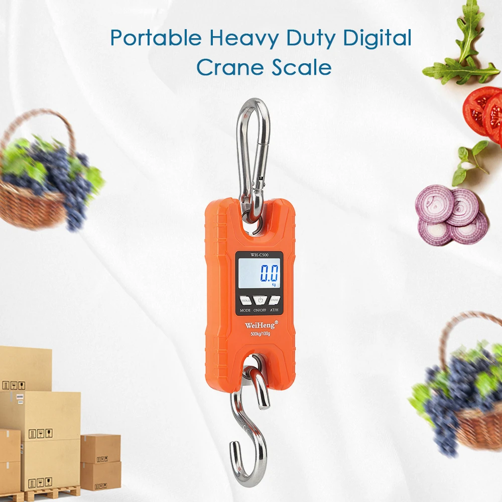 Portable Heavy Duty Digital Crane Scale Multifunction Hanging Luggage with Backlight LED for Travel Market Fishing | Дом и сад