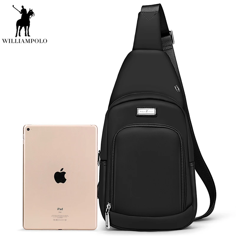 

Williampolo Oxford Waterproof Shoulder Baf Men Business Style luxury Chest Bag Male Fashion Crossbody Zipper Bag PL183028