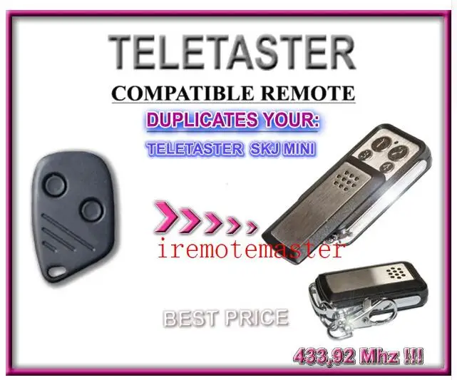 Teletaster SKJ MINI Замена двери гаража дистанционного 433 92 МГц хорошее|Пульты ДУ| |