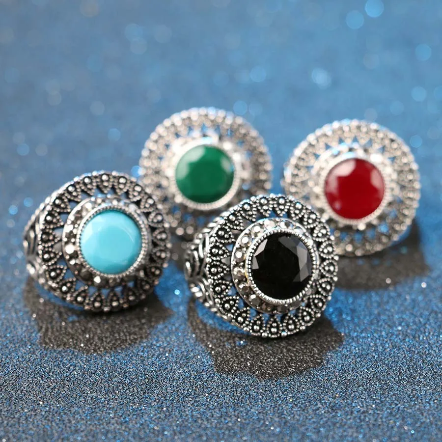 Женское Винтажное кольцо из серебра и тибетского серебра|ring chevron|ring artworkring health |