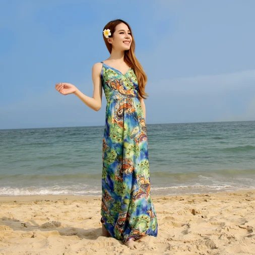 Maxi dresses for beach vacation Clearance