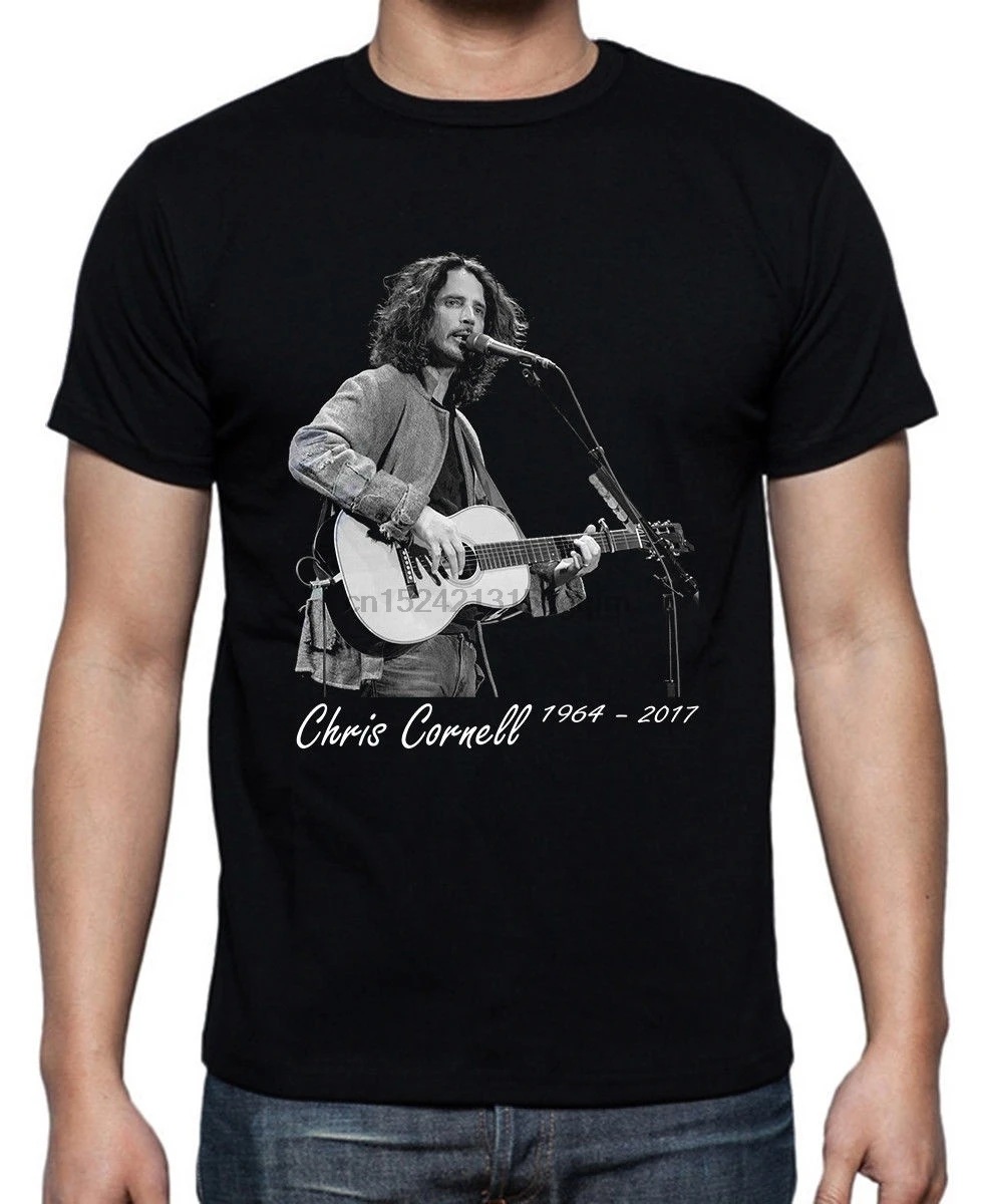 Chris Cornell 1964-tribute Мужская черная футболка | одежда