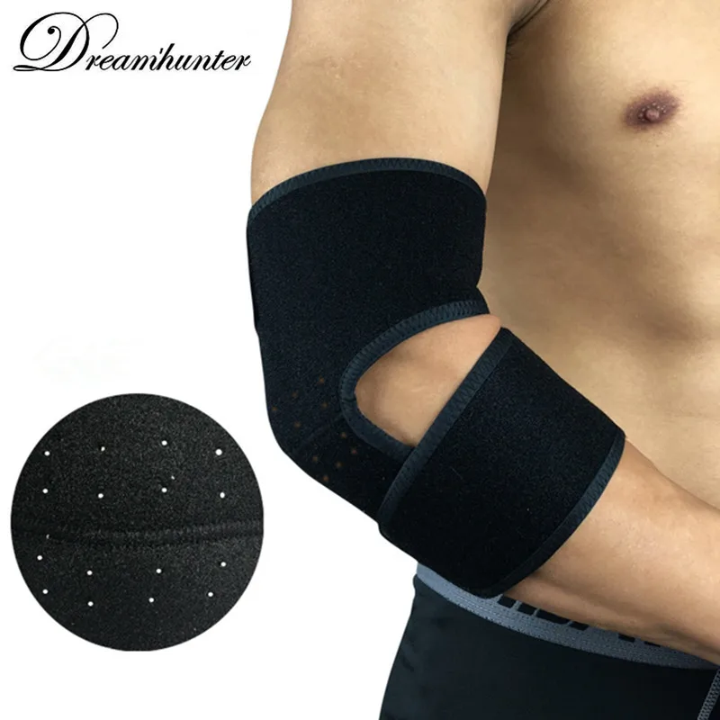 

1PC Black Elastic Bandage Elbow Support Protector Compression Adjustable Elbow Pad Brace Running Cycling Elbow Pads