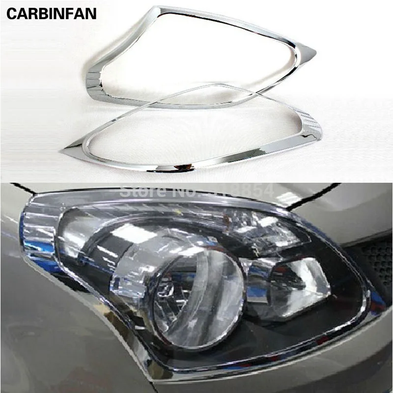 

Free Shipping ABS Chrome Front headlight Lamp Cover 4Pcs/Set For Renault Koleos 2009 2010