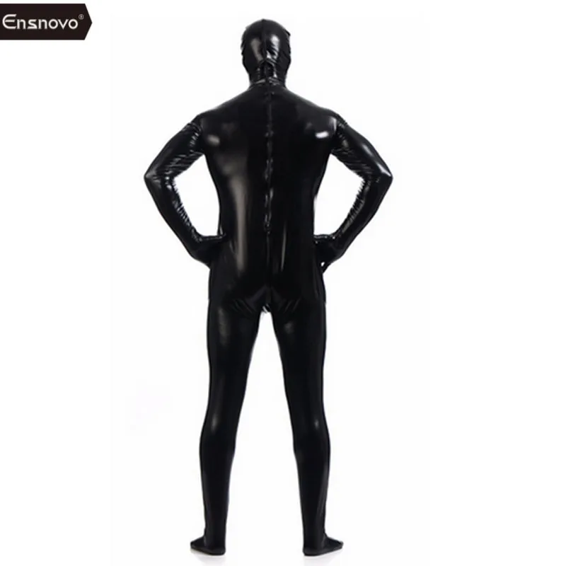 Men Catsuit Open Eye Spandex Shiny Metallic Zentai Suit Full Body Nylon Skin Open Eyes Costume Bodysuit mens bondage lingerie sexy fetish wear adult unitard latex lingerie cosplay costume