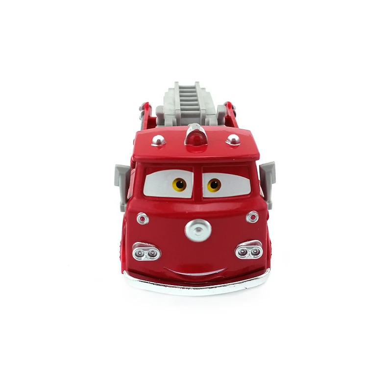 Disney Pixar Cars 2 Red Firetruck 1:55 металлический литой автомобиль Развивающие игрушки модель автомобиля для мальчиков Детский подарок на день рождения