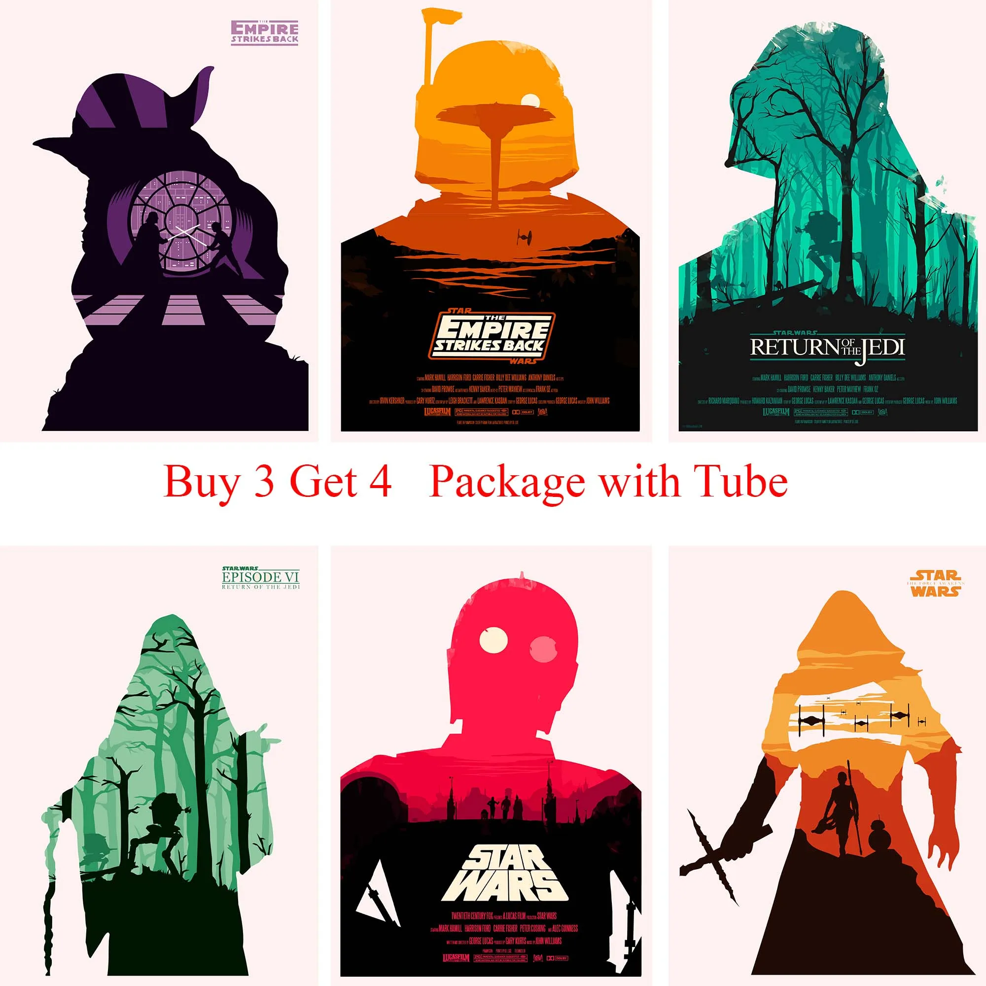 

Star War Posters Decoration for Livingroom Bedroom Bar Wall Stickers