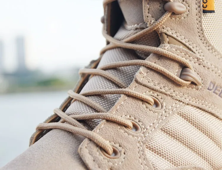 Мужские качественные брендовые кожаные ботинки в стиле милитари, сезон зима-осень, спецназ, тактические ботинки-дезерты, военные ботинки