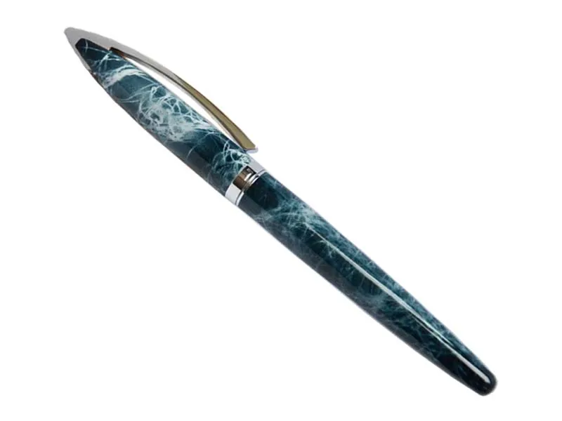 White blue marble Авторучка оригинальная Jinhao 156 Акула Дизайн мрамор стиль офиса и школы канцелярские 7 видов цветов на выбор - Цвет: White blue marble