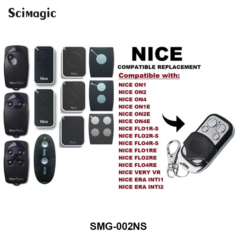 

Nice FLOR-S, FLO2R-S Remote control transmitter,NICE FLORS 433mhz rolling code remote control,NICE VERY VR gate garage remote