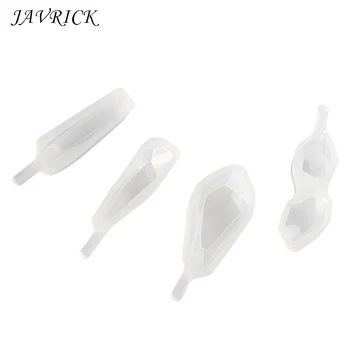 

4Pcs Gem Crystal Silicone Resin Molds Earring Pendant Necklace Jewelry Tools